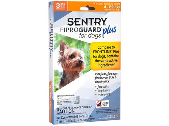Фото 2 -  від бліх та кліщів Sentry FiproGuard (Фіпрогард) PLUS краплі від бліх, кліщів та вошей для собак