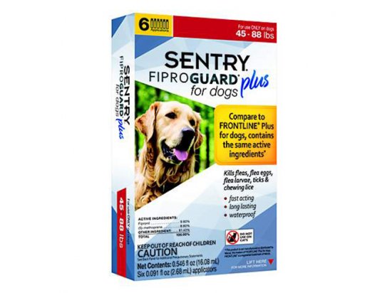 Фото 4 -  від бліх та кліщів Sentry FiproGuard (Фіпрогард) PLUS краплі від бліх, кліщів та вошей для собак