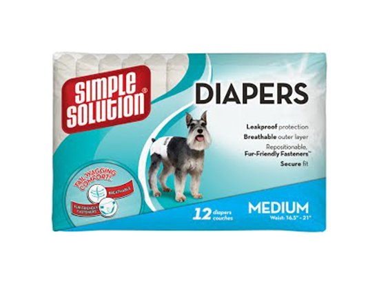 Фото - Simple Solution Disposable Diapers - Гигиенические подгузники для собак, 30 шт памперсы и трусики Simple Solution Disposable Diapers - Гигиенические подгузники для собак, 30 шт