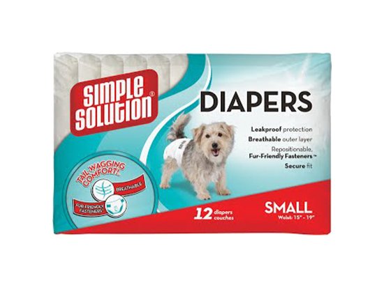 Фото 2 -  памперсы и трусики Simple Solution Disposable Diapers - Гигиенические подгузники для собак, 30 шт