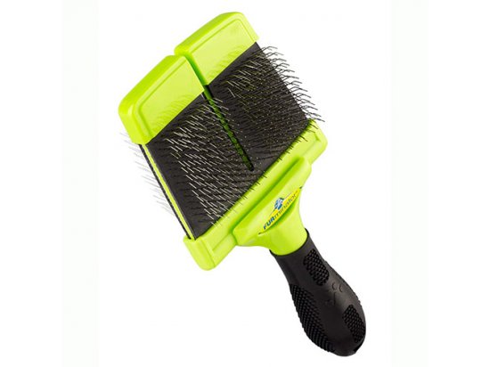 Фото - FURminator Large Soft Slicker Brush Мягкая двухсторонняя щетка для средних и крупных пород (140566) для вичісування FURminator Large Soft Slicker Brush Мягкая двухсторонняя щетка для средних и крупных пород (140566)
