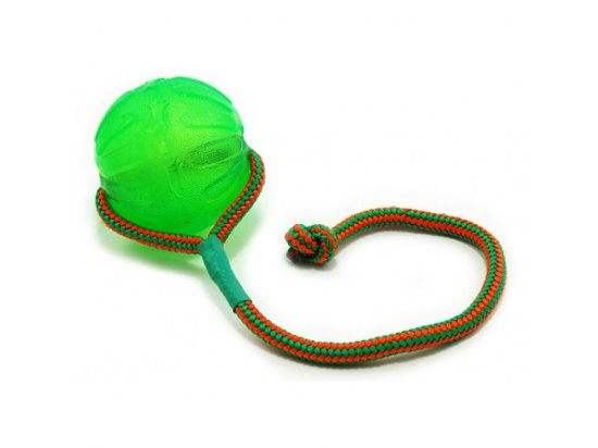 Фото - StarMark Swing & Fling Chew Ball іграшка для собак, м'яч гелевий на мотузці іграшки StarMark Swing & Fling Chew Ball іграшка для собак, м'яч гелевий на мотузці