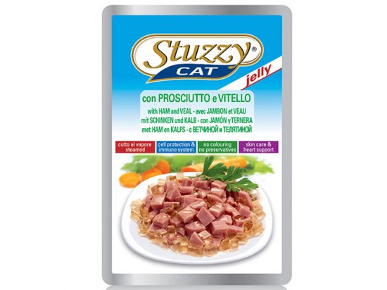 Фото - Stuzzy (Штуззі) HAM VEAL CAT (ТЕЛЯТИНА ШИНКА шматочки У ЖЕЛЕ) консерви для кішок, пауч вологий корм (консерви) Stuzzy (Штуззі) HAM VEAL CAT (ТЕЛЯТИНА ШИНКА шматочки У ЖЕЛЕ) консерви для кішок, пауч