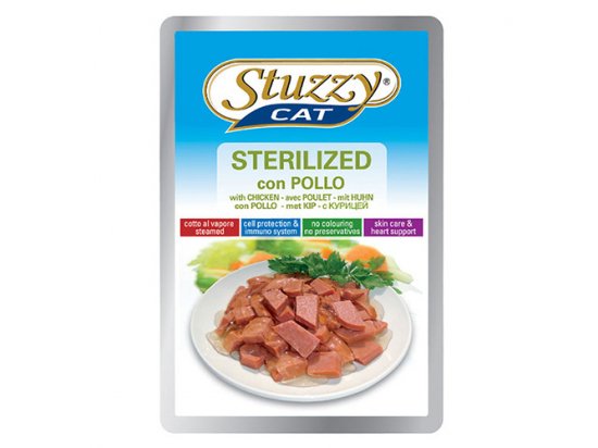 Фото - Stuzzy (Штуззі) STERILIZED CHICKEN CAT (СТЕРИЛІЗЕД КУРКА шматочки У СОУСІ) консерви для кішок, пауч вологий корм (консерви) Stuzzy (Штуззі) STERILIZED CHICKEN CAT (СТЕРИЛІЗЕД КУРКА шматочки У СОУСІ) консерви для кішок, пауч