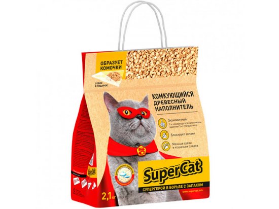 Фото - SUPER CAT Наповнювач Суперкет деревний КОМКУЮЧИЙ (з совком), 2,1 кг наповнювачі SUPER CAT Наповнювач Суперкет деревний КОМКУЮЧИЙ (з совком), 2,1 кг