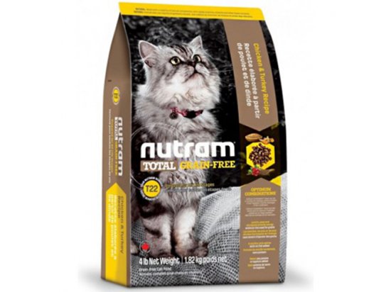 Фото - сухий корм Nutram T22 Total Grain-Free TURKEY & CHIKEN (Індичка, курка) беззерновий корм для кішок