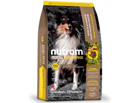 Фото - сухой корм Nutram T23 Total Grain-Free TURKEY, CHICKEN & DUCK (ИНДЕЙКА, КУРИЦА И УТКА) беззерновой корм для щенков и взрослых собак