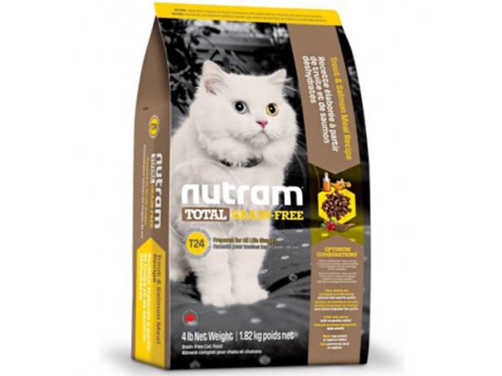 Фото - сухий корм Nutram T24 Total Grain-Free SALMON & TROUT (ЛОСОСЬ І ФОРЕЛЬ) беззерновий корм для котів