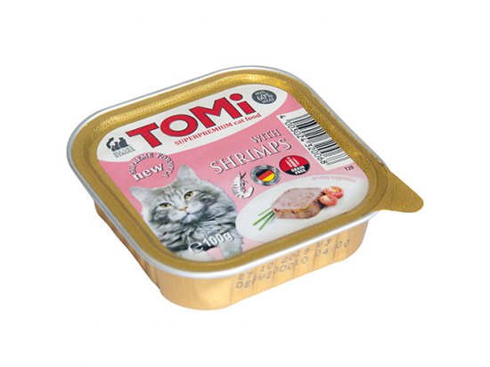 Фото - TOMi Shrimps консерви для кішок - паштет, КРЕВЕТКА вологий корм (консерви) TOMi Shrimps консерви для кішок - паштет, КРЕВЕТКА