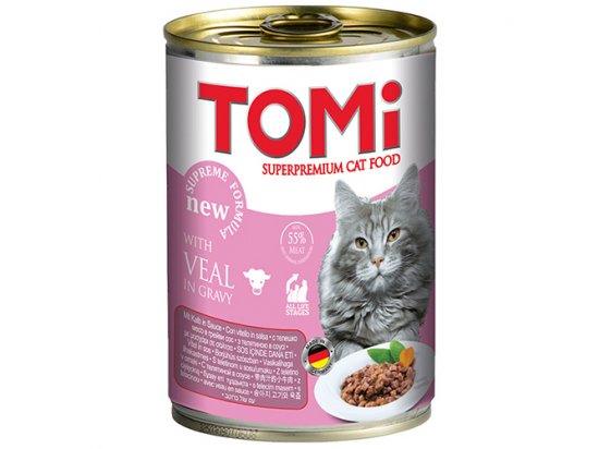 Фото - Tomi VEAL консервы для кошек - кусочки в соусе ТЕЛЯТИНА влажный корм (консервы) Tomi VEAL консервы для кошек - кусочки в соусе ТЕЛЯТИНА