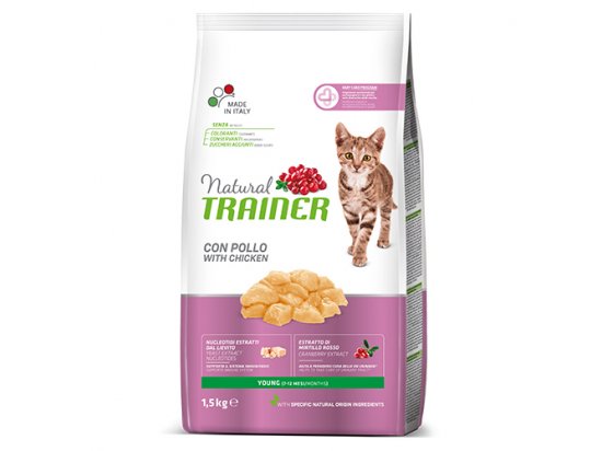 Фото - сухой корм Trainer Natural YOUNG CAT With Fresh Chicken - Сухой корм для молодых кошек в возрасте 7-12 месяцев со свежей курицей