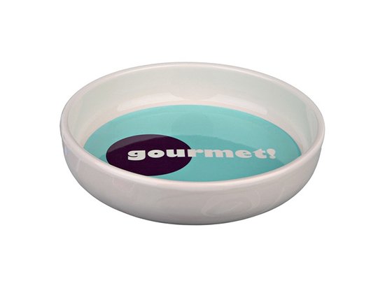 Фото 2 -  миски, напувалки, фонтани Trixie Ceramic Bowl for short-nosed Breeds - Керамічна миска для коротконосих собак