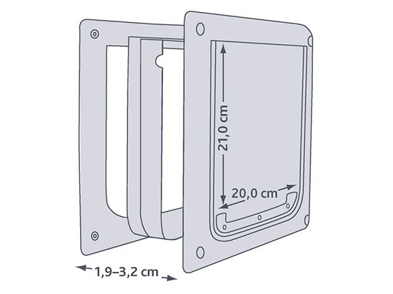 Фото - двері врізні Trixie FreeDog дверцята для кішок і собак, білий