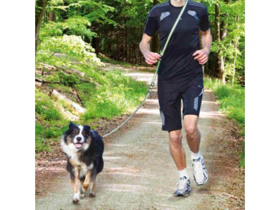 Фото 2 -  амуниция Trixie JOGGING LEASH (ДЛЯ ПРОБЕЖЕК) поводок для собак, нейлон (12763)