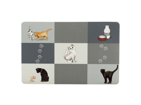 Фото - Trixie PATCHWORK CAT килимок під миски для собак та котів, пластик (24579) миски, напувалки, фонтани Trixie PATCHWORK CAT килимок під миски для собак та котів, пластик (24579)