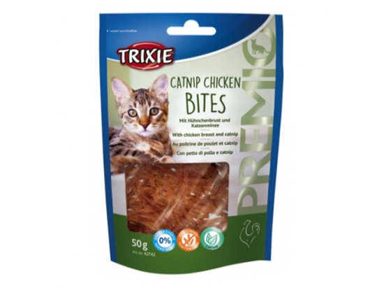 Фото - Trixie PREMIO CHICKEN BITES ласощі для кішок з курячою грудкою та котячою м'ятою ласощі Trixie PREMIO CHICKEN BITES ласощі для кішок з курячою грудкою та котячою м'ятою