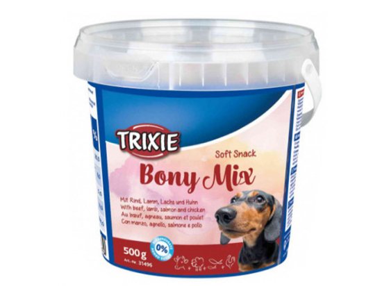 Фото - Trixie Soft Snack Bony Mix - Суміш ласощів для собак яловичина, баранина, лосось, курка ласощі Trixie Soft Snack Bony Mix - Суміш ласощів для собак яловичина, баранина, лосось, курка