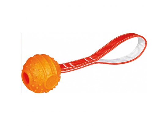 Фото 2 -  игрушки Trixie Soft & Strong BALL WITH ROPE игрушка для собак, мяч на веревке, резина