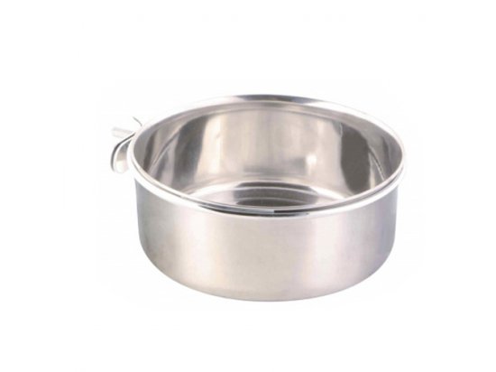 Фото - клетки и аксессуары Trixie STAINLESS STEEL, BOWL WITH HOLDER кормушка с винтовым креплением 