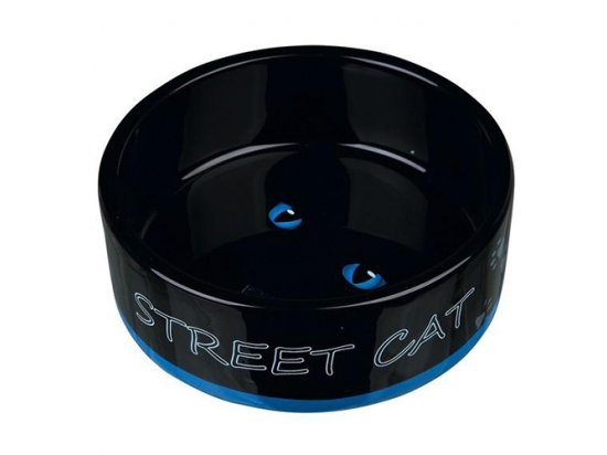 Фото 2 -  миски, напувалки, фонтани Trixie Street Cat Керамическая миска для кошек (24659)