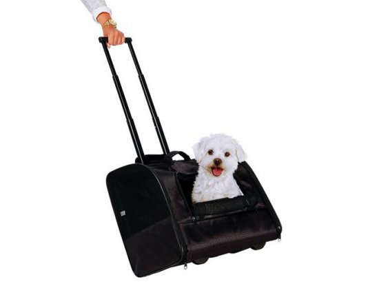 Фото 3 -  переноски, сумки, рюкзаки Trixie (Тріксі) TROLLEY ELEGANCE сумка-переноска для котів та собак, чорний (2881)