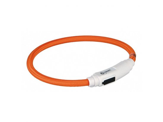 Фото - Trixie USB Flash Light Ring - Ошейник светящийся для кошек ОРАНЖЕВЫЙ (41941) шлейки, ошейники Trixie USB Flash Light Ring - Ошейник светящийся для кошек ОРАНЖЕВЫЙ (41941)