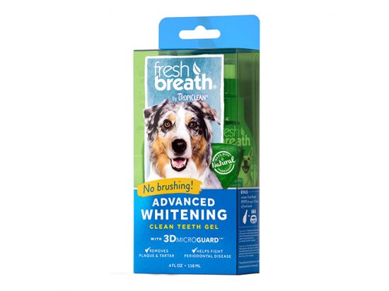 Фото - Tropiclean (Тропиклин) ADVANCED WHITENING GEL (СВЕЖЕСТЬ ЗУБОВ) отбеливающий гель для зубов собак для зубов и пасти Tropiclean (Тропиклин) ADVANCED WHITENING GEL (СВЕЖЕСТЬ ЗУБОВ) отбеливающий гель для зубов собак