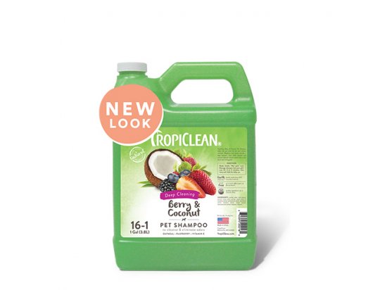 Фото 2 -  повседневная косметика Tropiclean BERRY & COCONUT (ЯГОДЫ И КОКОС) очищающий шампунь для собак и котов