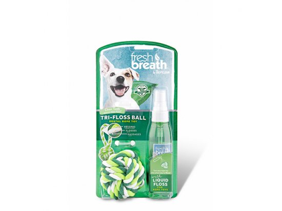 Фото - Tropiclean Liquid Floss RopeBall Набор для ухода за ротовой полостью для собак и кошек. Игрушка с жидкой зубочисткой для зубов и пасти Tropiclean Liquid Floss RopeBall Набор для ухода за ротовой полостью для собак и кошек. Игрушка с жидкой зубочисткой