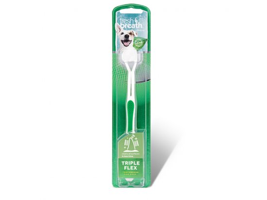 Фото - Tropiclean TRIPLE FLEX зубная щетка для средних и крупных пород собак для зубов и пасти Tropiclean TRIPLE FLEX зубная щетка для средних и крупных пород собак