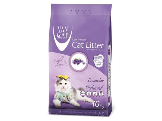 Фото - наполнители Van Cat (Ван Кет) LAVENDER (ЛАВАНДА КОМКУЮЩИЙСЯ) бентонитовый наполнитель для котов