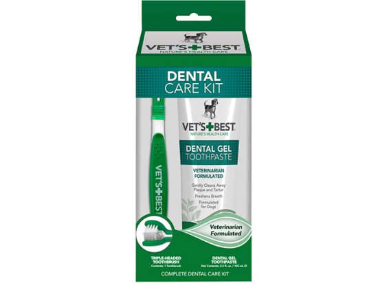 Фото - Vets Best (Ветс Бест) DENTAL CARE KIT (СВІЖЕ ДИХАННЯ) набір для собак (гель + зубна щітка) для зубів та пащі Vets Best (Ветс Бест) DENTAL CARE KIT (СВІЖЕ ДИХАННЯ) набір для собак (гель + зубна щітка)