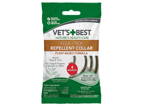 Фото - від бліх та кліщів Vets Best FLEA TICK REPELLENT COLLAR нашийник від бліх та кліщів для собак