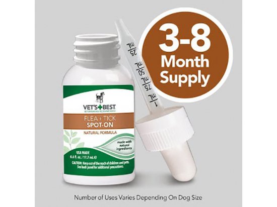 Фото 2 -  від бліх та кліщів Vets Best FLEA TICK SPOT-ON BOTTLE краплі від бліх та кліщів для собак