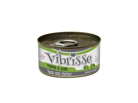 Фото - Vibrisse ТУНЕЦ И КУРИЦА консервы для кошек влажный корм (консервы) Vibrisse ТУНЕЦ И КУРИЦА консервы для кошек