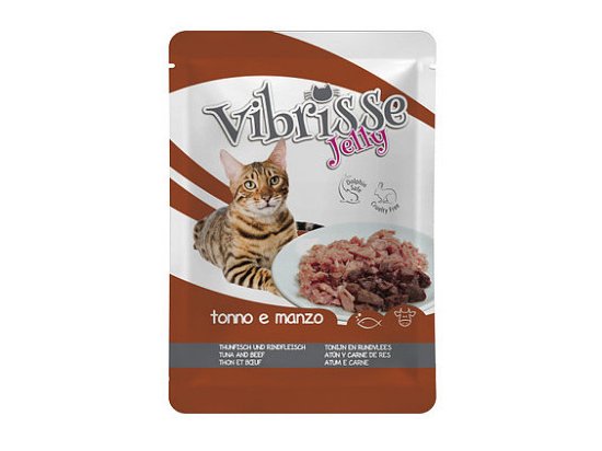 Фото - Vibrisse Jelly ТУНЕЦ И ГОВЯДИНА В ЖЕЛЕ консервы для кошек, пауч влажный корм (консервы) Vibrisse Jelly ТУНЕЦ И ГОВЯДИНА В ЖЕЛЕ консервы для кошек, пауч