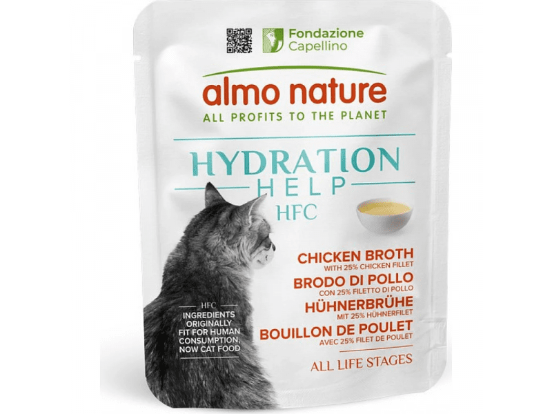 Almo Nature HFC Hydration Help Chicken Broth with Chicken Fillet
