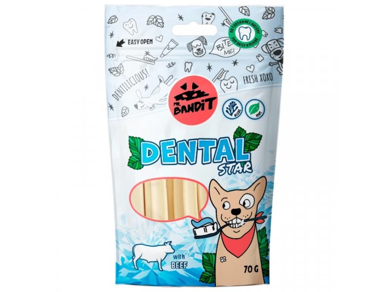 Mr. Bandit Dog Dental Star Beef ласощі для здоров'я зубів собак