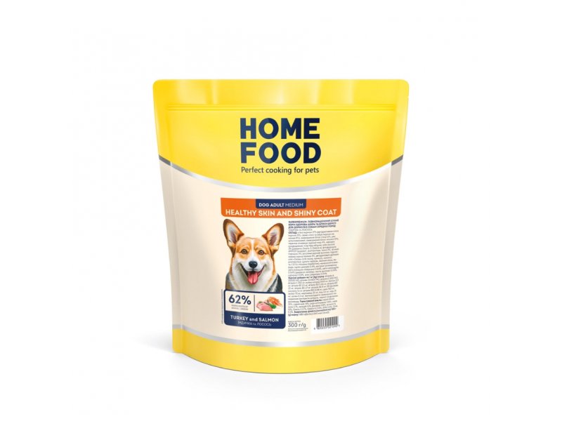 Home Food (Хоум Фуд) Dog Adult Medium Turkey & Salmon корм для