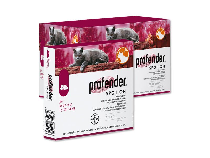 Bayer PROFENDER (ПРОФЕНДЕР) спот-он краплі на холку від глистів для ...