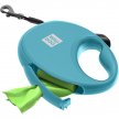 Фото 3 - рулетки WAUDOG R-leash поводок рулетка с контейнером для пакетов, светоотражающая лента, голубой