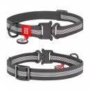 Фото - амуниция Collar WAUDOG Waterproof Ошейник для собак СВЕТООТРАЖАЮЩИЙ c QR-паспортом, металлическая пряжка-фастекс СЕРЫЙ