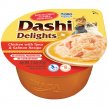 Фото - лакомства Inaba Cat Dashi Delights лакомство для кошек КУРИЦА С ТУНЦОМ И ЛОСОСЕМ