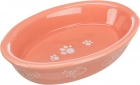 Фото - миски, поилки, фонтаны Trixie Cat Ceramic Bowl - Миска керамическая овальная (24495)