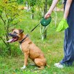 Фото 8 - рулетки WAUDOG R-leash поводок рулетка с контейнером для пакетов, светоотражающая лента, зеленый