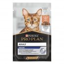 Фото - влажный корм (консервы) Purina Pro Plan (Пурина Про План) Adult Indoor Salmon влажный корм для кошек живущих дома, кусочки в подливе ЛОСОСЬ