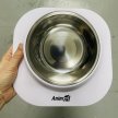 Фото 3 - миски, напувалки, фонтани AnimAll Миска на підставці металева, білий