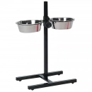 Фото - миски, поилки, фонтаны Flamingo H-STAND WITH DISHES миски для собак на штативе, нержавейка 60 см