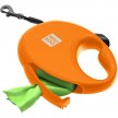 Фото 3 - рулетки WAUDOG R-leash поводок рулетка с контейнером для пакетов, светоотражающая лента, оранжевый