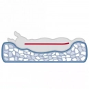 Фото - лежаки, матрасы, коврики и домики Trixie Calito Vital Ортопедический лежак-подушка для собак, песок/серый